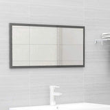 2 Piece Bathroom Furniture Set High Gloss Grey Engineered Wood - Rear View