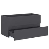 2 Piece Bathroom Furniture Set Grey Engineered Wood - Extra Image