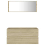 2 Piece Bathroom Furniture Set Sonoma Oak Engineered Wood