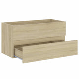 2 Piece Bathroom Furniture Set Sonoma Oak Engineered Wood