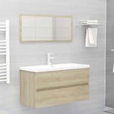 2 Piece Bathroom Furniture Set Sonoma Oak Engineered Wood