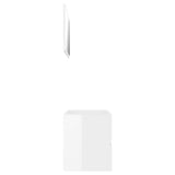 2 Piece Bathroom Furniture Set High Gloss White Engineered Wood - 45-Degree Angle