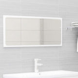 2 Piece Bathroom Furniture Set High Gloss White Engineered Wood - Rear View