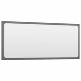 2 Piece Bathroom Furniture Set High Gloss Grey Engineered Wood - Close-Up Angle