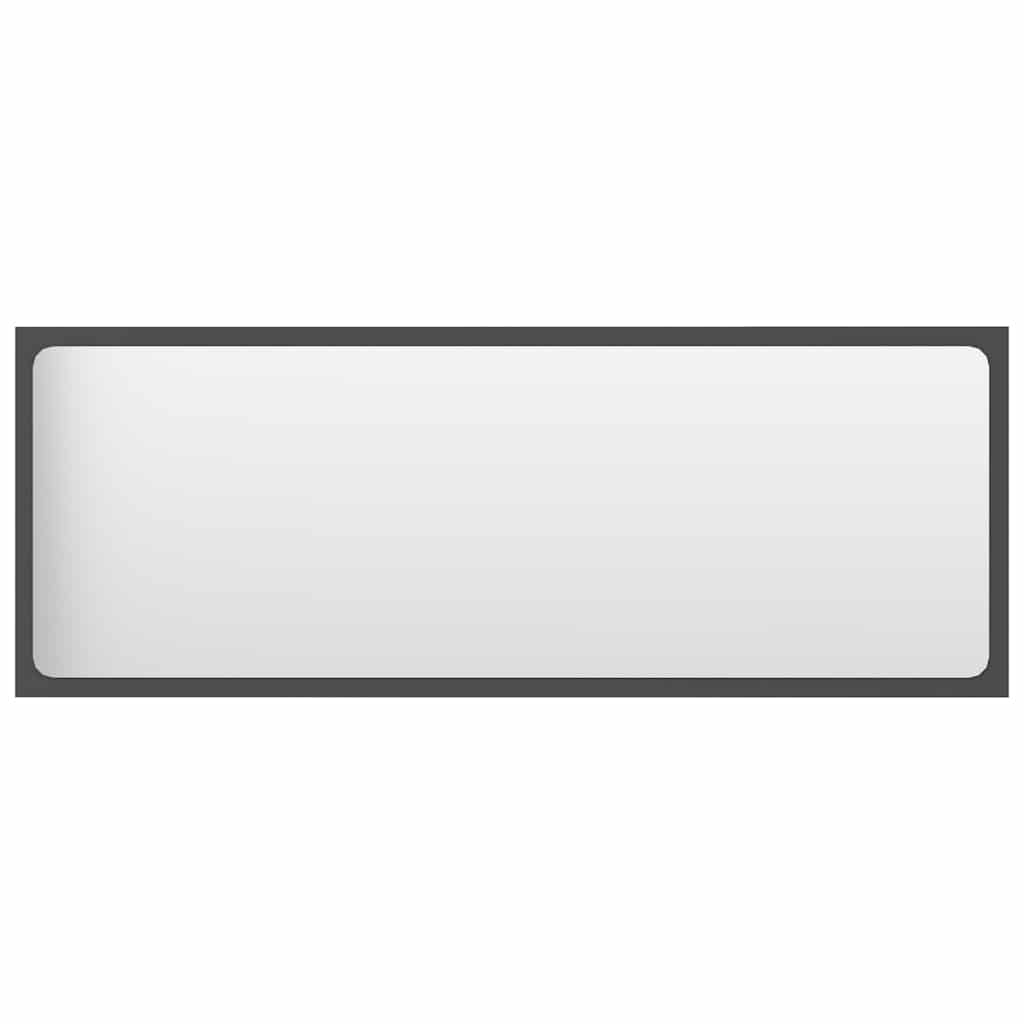 2 Piece Bathroom Furniture Set Grey Engineered Wood