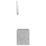 2 Piece Bathroom Furniture Set Concrete Grey Engineered Wood - 45-Degree Angle
