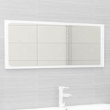 2 Piece Bathroom Furniture Set High Gloss White Engineered Wood - Rear View