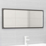 2 Piece Bathroom Furniture Set High Gloss Grey Engineered Wood