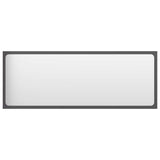 2 Piece Bathroom Furniture Set High Gloss Grey Engineered Wood - Low Angle