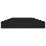 Bookshelf Boards 8 pcs Black 40x10x1.5 cm Engineered Wood - Side View