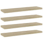 Bookshelf Boards 4 pcs Sonoma Oak 40x10x1.5 cm Engineered Wood