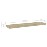 Bookshelf Boards 8 pcs Sonoma Oak 40x10x1.5 cm Engineered Wood - 45-Degree Angle