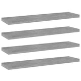 Bookshelf Boards 4 pcs Concrete Grey 40x10x1.5 cm Engineered Wood