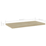Bookshelf Boards 4 pcs Sonoma Oak 40x20x1.5 cm Engineered Wood - 45-Degree Angle