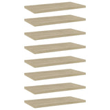 Bookshelf Boards 8 pcs Sonoma Oak 40x20x1.5 cm Engineered Wood