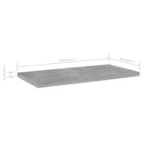 Bookshelf Boards 4 pcs Concrete Grey 40x20x1.5 cm Engineered Wood - 45-Degree Angle