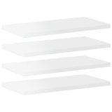 Bookshelf Boards 4 pcs High Gloss White 40x20x1.5 cm Engineered Wood