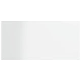 Bookshelf Boards 4 pcs High Gloss White 40x20x1.5 cm Engineered Wood - Rear View