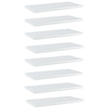 Bookshelf Boards 8 pcs High Gloss White 40x20x1.5 cm Engineered Wood