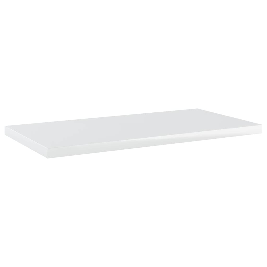 Bookshelf Boards 8 pcs High Gloss White 40x20x1.5 cm Engineered Wood