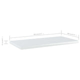 Bookshelf Boards 8 pcs High Gloss White 40x20x1.5 cm Engineered Wood