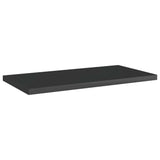 Bookshelf Boards 4 pcs High Gloss Black 40x20x1.5 cm Engineered Wood - Front View
