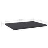 Bookshelf Boards 8 pcs Grey 40x30x1.5 cm Engineered Wood - 45-Degree Angle