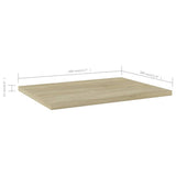 Bookshelf Boards 4 pcs Sonoma Oak 40x30x1.5 cm Engineered Wood