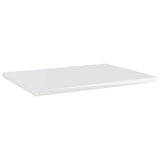 Bookshelf Boards 4 pcs High Gloss White 40x30x1.5 cm Engineered Wood - Front View
