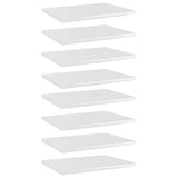 Bookshelf Boards 8 pcs High Gloss White 40x30x1.5 cm Engineered Wood
