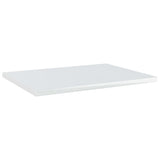 Bookshelf Boards 8 pcs High Gloss White 40x30x1.5 cm Engineered Wood