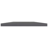Bookshelf Boards 8 pcs High Gloss Grey 40x30x1.5 cm Engineered Wood