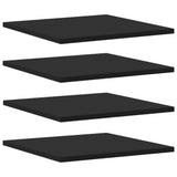 Bookshelf Boards 4 pcs Black 40x40x1.5 cm Engineered Wood