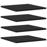 Bookshelf Boards 4 pcs Black 40x40x1.5 cm Engineered Wood - Front View