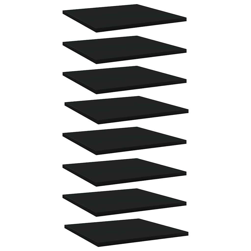 Bookshelf Boards 8 pcs Black 40x40x1.5 cm Engineered Wood