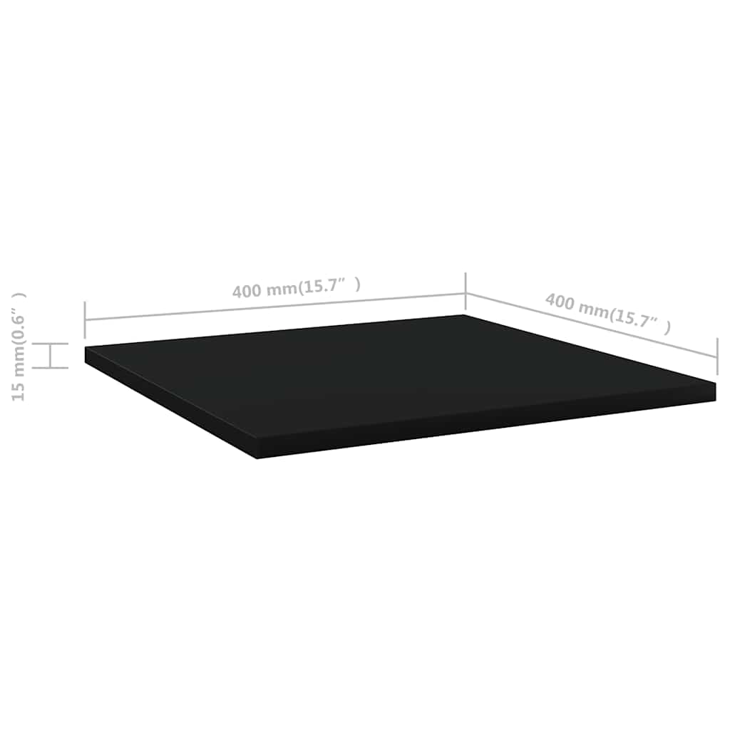 Bookshelf Boards 8 pcs Black 40x40x1.5 cm Engineered Wood