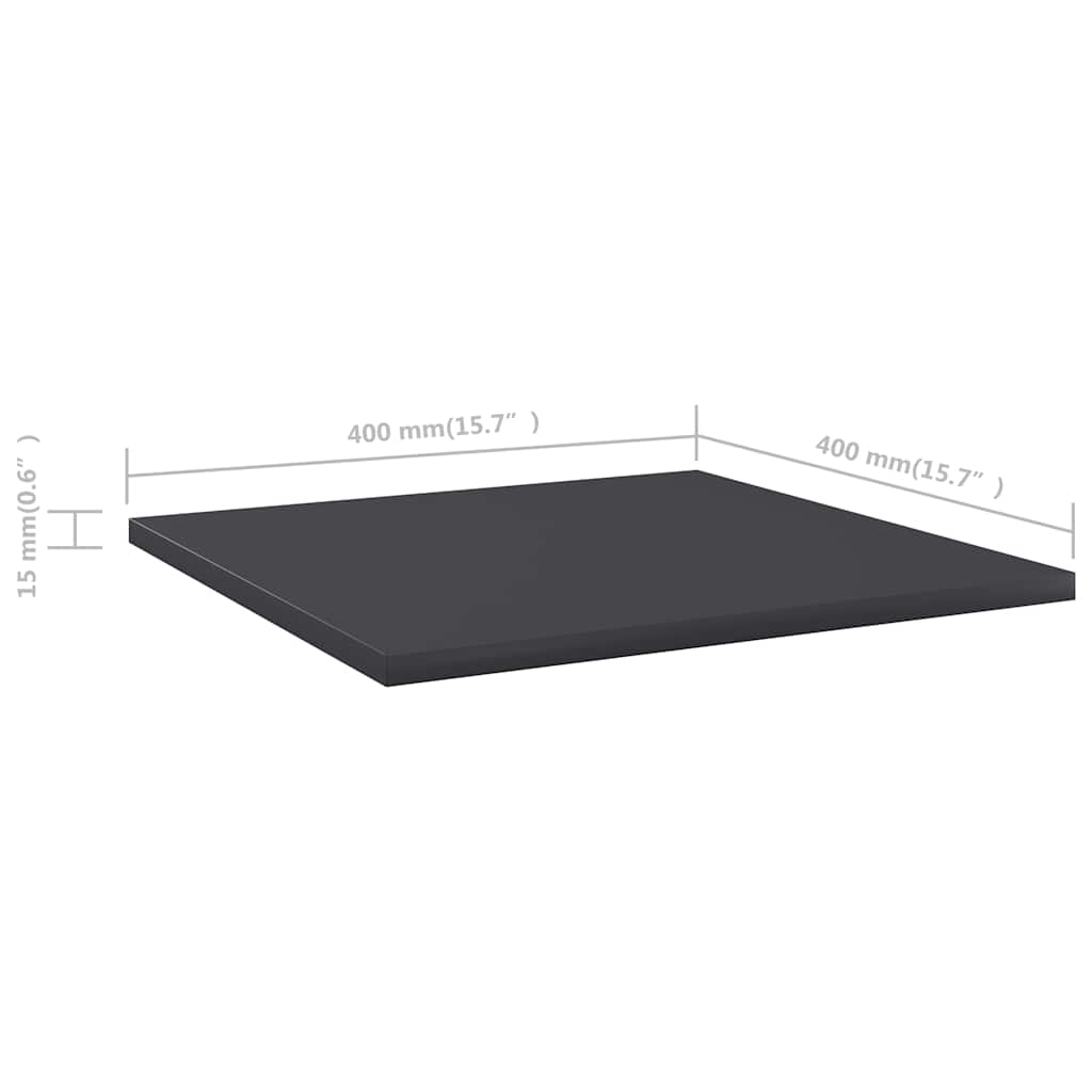 Bookshelf Boards 4 pcs Grey 40x40x1.5 cm Engineered Wood