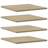 Bookshelf Boards 4 pcs Sonoma Oak 40x40x1.5 cm Engineered Wood - Front View