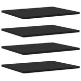 Bookshelf Boards 4 pcs Black 40x50x1.5 cm Engineered Wood - Front View
