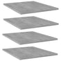 Bookshelf Boards 4 pcs Concrete Grey 40x50x1.5 cm