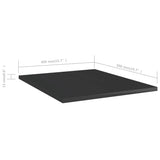 Bookshelf Boards 4 pcs High Gloss Black 40x50x1.5 cm Engineered Wood - 45-Degree Angle