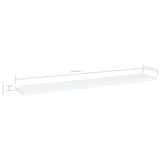 Bookshelf Boards 4 pcs White 60x10x1.5 cm Engineered Wood - 45-Degree Angle