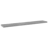 Bookshelf Boards 4 pcs Concrete Grey 60x10x1.5 cm Engineered Wood - Front View
