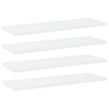 Bookshelf Boards 4 pcs White 60x20x1.5 cm Engineered Wood