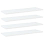 Bookshelf Boards 4 pcs White 60x20x1.5 cm Engineered Wood