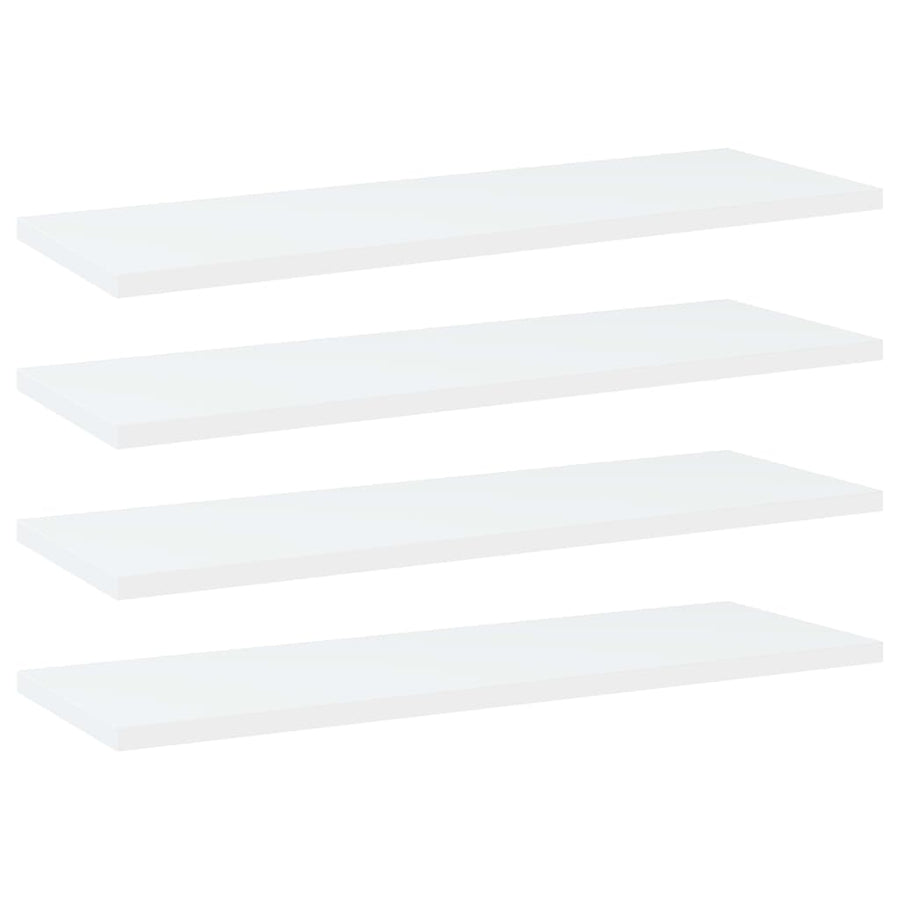 Bookshelf Boards 4 pcs White 60x20x1.5 cm Engineered Wood