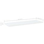 Bookshelf Boards 4 pcs White 60x20x1.5 cm Engineered Wood