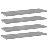 Bookshelf Boards 4 pcs Concrete Grey 60x20x1.5 cm Engineered Wood