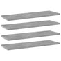 Bookshelf Boards 4 pcs Concrete Grey 60x20x1.5 cm