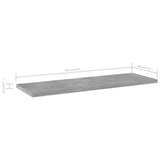 Bookshelf Boards 4 pcs Concrete Grey 60x20x1.5 cm Engineered Wood
